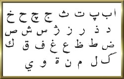 Arabische Schrift Naskh: Das arabische Alphabet